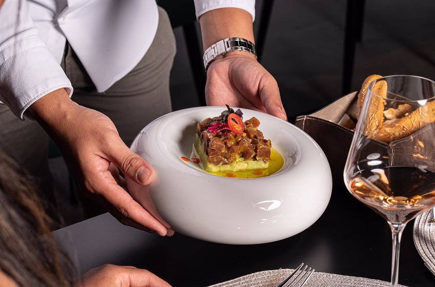 Imagen de un plato de comida en un restaurante de Soco